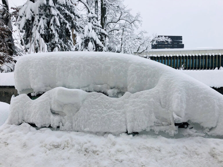 Schnee und Covid: Ein Land im Stillstand und «schlafende» Autos